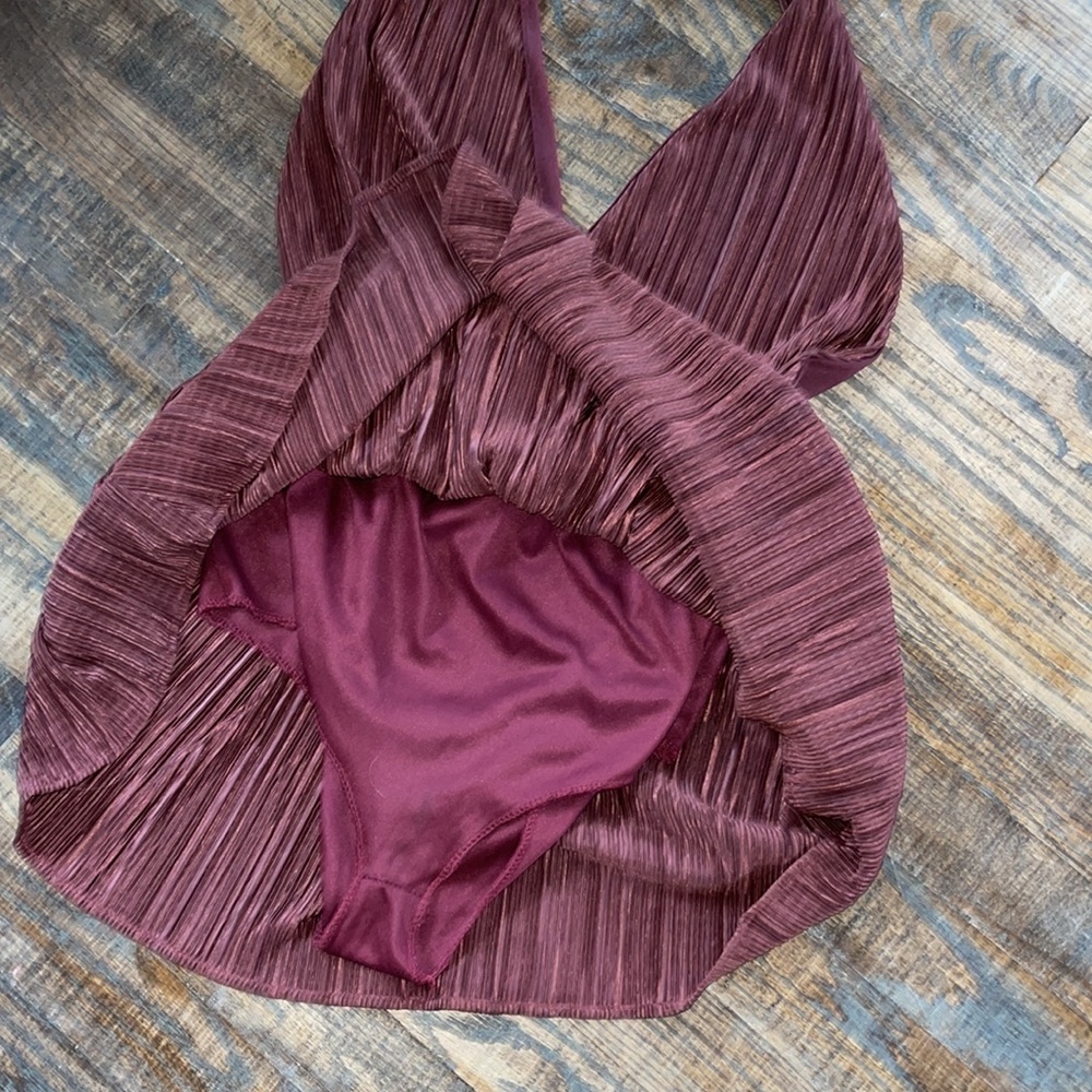 MOD Halter Maroon dress small - Picture 3 of 5